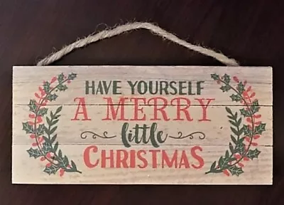 P Graham Dunn  A Merry Little Christmas   Wood Hanging Sign  ~~NEW~~ • $6.99