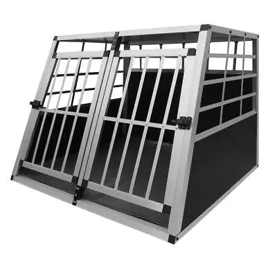 Monster Shop Pet Car Transport Crate Cage Large Aluminium Travel Customer Return • £97.99