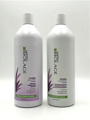 $65.95 • Buy Matrix Biolage Hydrasource Shampoo & Detangling Solution For Dry Hair 33.8 Oz 
