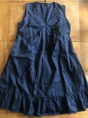 Rainbow Navy Summer Dress Size 18 • £12
