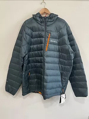 Eddie Bauer Downlight 800 Down Hooded Puffer Jacket Storm Men’s Size 3XL Tall • $299.99