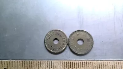 $4 • Buy 3 Solid Brass MILLS Game Tokens Slot Amusement Machine Antique Vintage Old