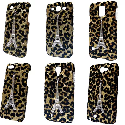 Case For Phones 3D Bling Luxury Leopard Diamond Rhinestone Tower Back Hard Cover • $8.96