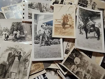 100 Vintage Black & White Found Photos Snapshots Antique Variety Bundle Mystery • $20