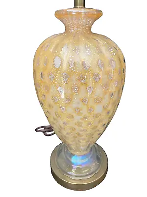 Murano Fratelli Toso Handcrafted Glass Table Lamp Vintage 1950's • $425