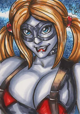 HARLEY QUINN Sketch Card Original Art SUICIDE SQUAD Chris McJunkin SALE! • $101.89