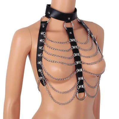 £13.19 • Buy Sexy Women's Teddy Corset Harness Halloween Cupless Open Bust Full Body Costumes