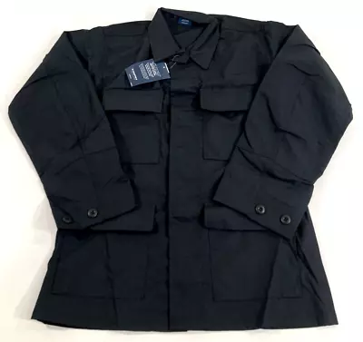 Small Reg Propper Mens F5450 Uniform Bdu 4 Pocket Coat L/s Battle Rip Shirt Navy • $39.31