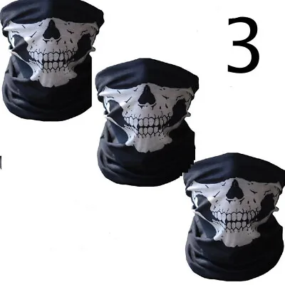 3 Skeleton Ghost Balaclava Logan Skull Face Mask Hood Biker US • $7.14