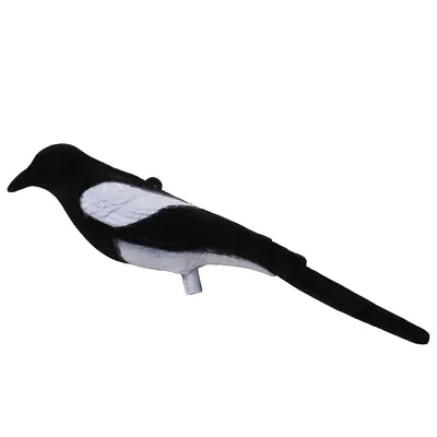 Plastic Flocked Magpie Decoy Bait Shooting Trap Decoying Hunting Decoy Bird • £6.97