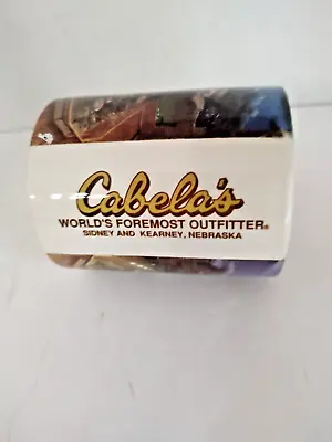 Vtg CABELA'S WORLD'S FOREMOST OUTFITTER Ceramic Coffee Cup Mug Sidney Kearney NE • $12