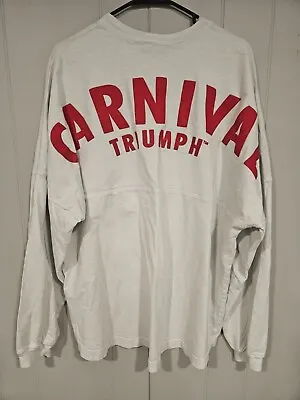 Carnival Triumph Spirit Jersey Cruise Ship XL Long Sleeve Shirt 27  Pit To Pit  • $22.50