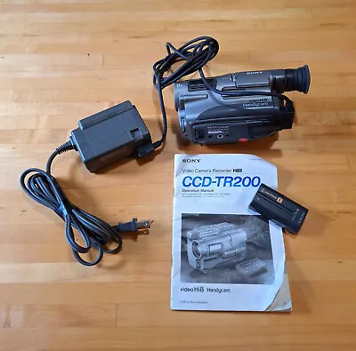 Sony CCD-TR200 8mm Video Hi8 Hi-Fi Camera Recorder Handycam Hsa-v500 Adapter • $35