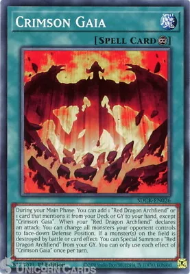 SDCK-EN026 Crimson Gaia :: Common 1st Edition YuGiOh Card • £2.70