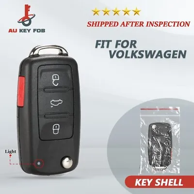 4Buttons Remote Key Shell Case Fit For VW Caddy Eos Golf Jetta Beetle Polo 020AD • $10.77