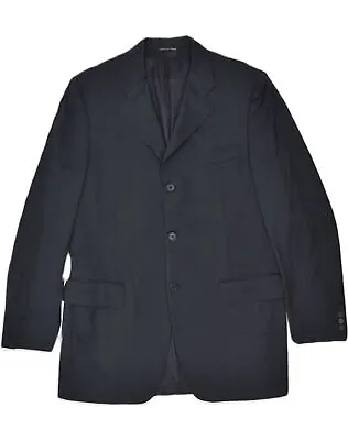 CANALI Mens 3 Button Blazer Jacket IT 48 Medium Black Wool OP02 • £36.63