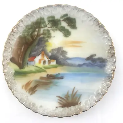 UCAGCO Hand Painted China Plate Wall Decoration Japan 5 Inch Nature Pond Vintage • $6.29