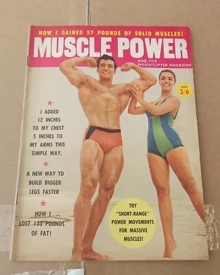 £4.99 • Buy Muscle Power April 1959 Bodybuilding Magazine Joe Weider  Arnold Schwarzenegger