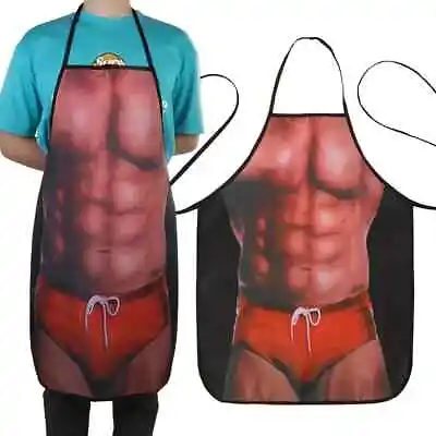 Funny Apron Muscle Man Apron Dinner Party Cooking Sexy Apron THB-117 • $13.95