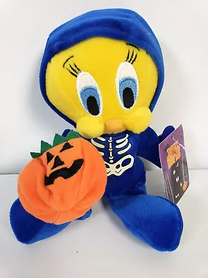 Tweety Bird Skeleton Costume Bean Bag Plush New 8in Looney Tunes Halloween • $9.60