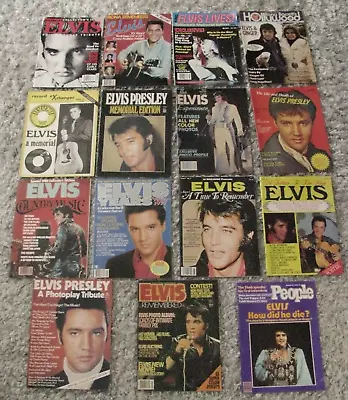 ♫ Elvis Presley Magazines ~ Lot Of 15 ~ Elvis Vintage Collectibles ~ Posters • $27.89