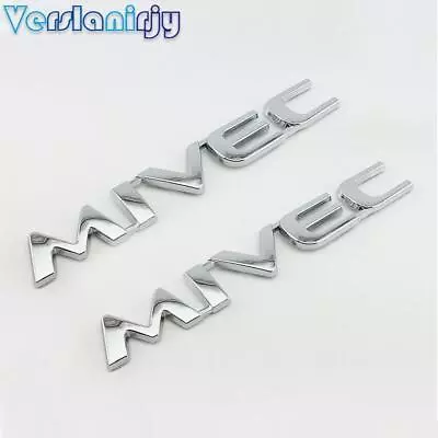 2pcs Chrome ABS MIVEC Logo Car Rear Trunk Badge Emblem Sticker Decal Nameplate • $15.14