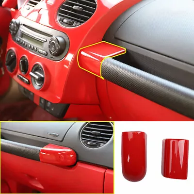 For VW Volkswagen Beetle 2003~2010 2x ABS Glossy Red Co~Pilot Dashboard Cover • $47.20