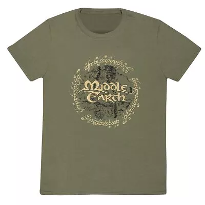 Lord Of The Rings - Middle Earth Unisex Green T-Shirt Small - Small  - K777z • £13.09