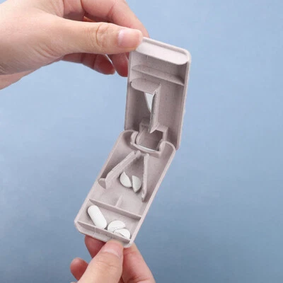 $7 • Buy Pill Cutter Box Tablet Pill Splitter Crusher Medicine Box Storage Case Grinder