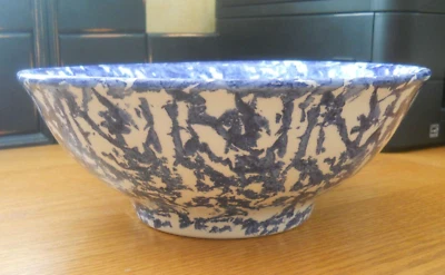 £29.45 • Buy Stoviglierie Blue Spongeware Bowl. Handmade In Italy 9.5   Excellent