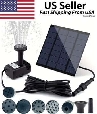 Solar Power Fountain Submersible Floating Water Pump Bird Bath Pond Garden Decor • $8.95