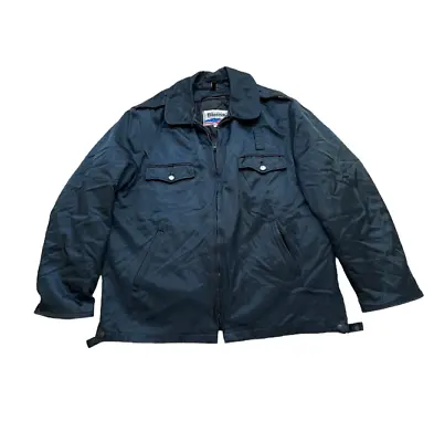 Vintage Blauer Police Security Military Bomber Jacket Mens USA Liner Blue 44R L • $54.95