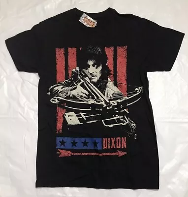 The Walking Dead Daryl Dixon Black SS T Shirt Adult Size Small 2017 AMC NWT • $14.39