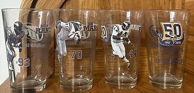 Minnesota Vikings Set Of 4 Football Glasses 50th Anniversary Vintage • $34.99