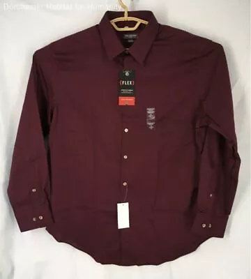 Van Heusen Burgundy Men's Casual Dress Shirt - Size XL • $19.99