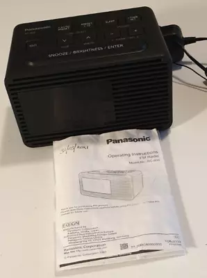 PANASONIC RC-800 FM Clock Radio With Operating Instructions. Colour Is Black. • $35.99