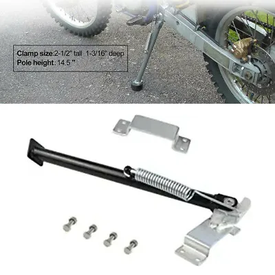 $68.43 • Buy Universal 14  Clamp On Side Kick Stand For Motorcycle Off Road Dirt Bike CR125