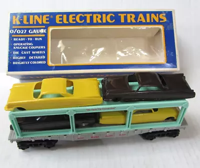 K-LINE  Electric Trains DT & I Auto Carrier W/4 Autos K-6610 NOB • $29.95