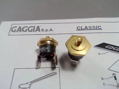 2no. Gaggia Classic Baby 107C  Brew + 145C Steam Thermostats Inc. Free 1st P&P • £14.95