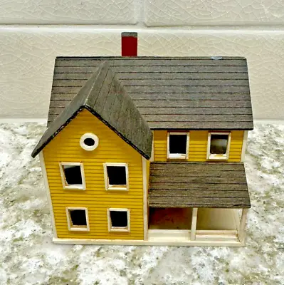 Vintage Hand Made G&M Gudgel Miniature Yellow House 1980 Signed #248 • $99.99