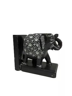 Hand Carved Marble Elephant Statue / Bookend From India  • $25