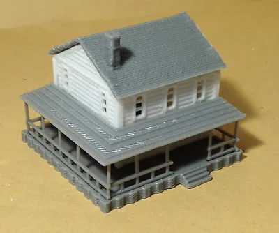 Outland Models Train Railway Layout Country 2-Story House White N Scale 1:160 • $11.99