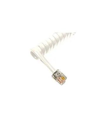 One Merlin Legend White Seven Foot Telephone Handset Coil Cord New (MLX Series) • $6.95