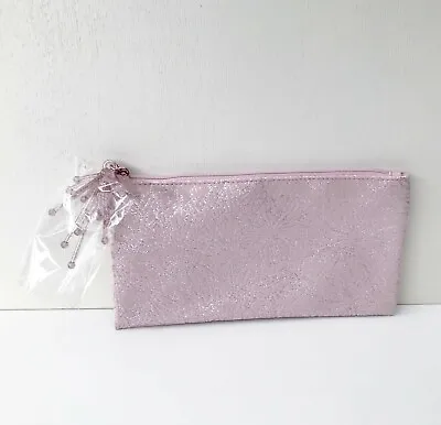 MAC Pink & Silver Glitter Makeup Cosmetic Bag Travel Pouch Purse Brand New! • $15.99