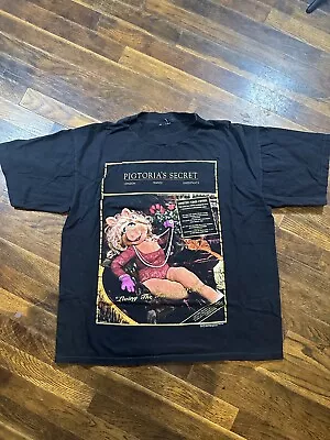 Vintage 90s The Muppets Ms Piggy Pigtorias Secret  T-Shirt Size Large • $59.97