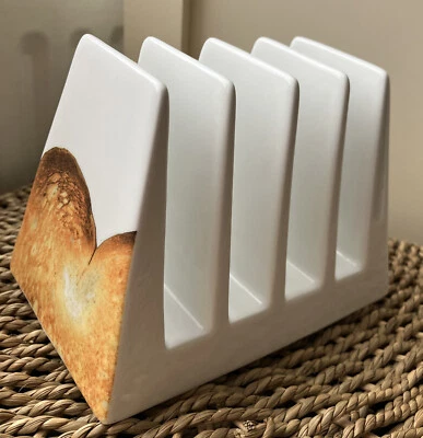 £4.50 • Buy Black Ginger Fine Porcelain Ceramic Toast Rack With Toast Design