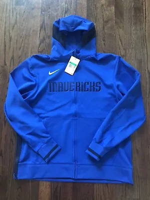 Nike Mens Dallas Mavericks On Court 2022-23 Royal Showtime Hooded Jacket Size XL • $125