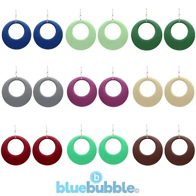 £5 • Buy Bluebubble SWINGING 60s Large Round Hoop Drop Earrings 70s 80s Boho Chic Wedding