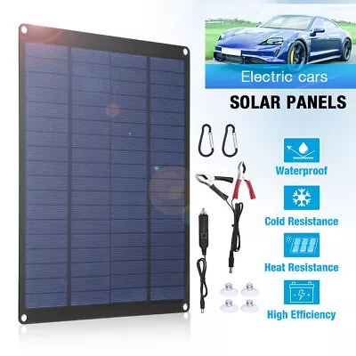 20W 12V Solar Panel Trickle Charger Battery Charger Kit Maintainer Boat Car RV • $15.99