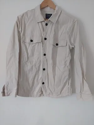 Abercrombie And Fitch Ladies Cream Chambray Denim Shirt Pockets Size XS Uk 6 • £1